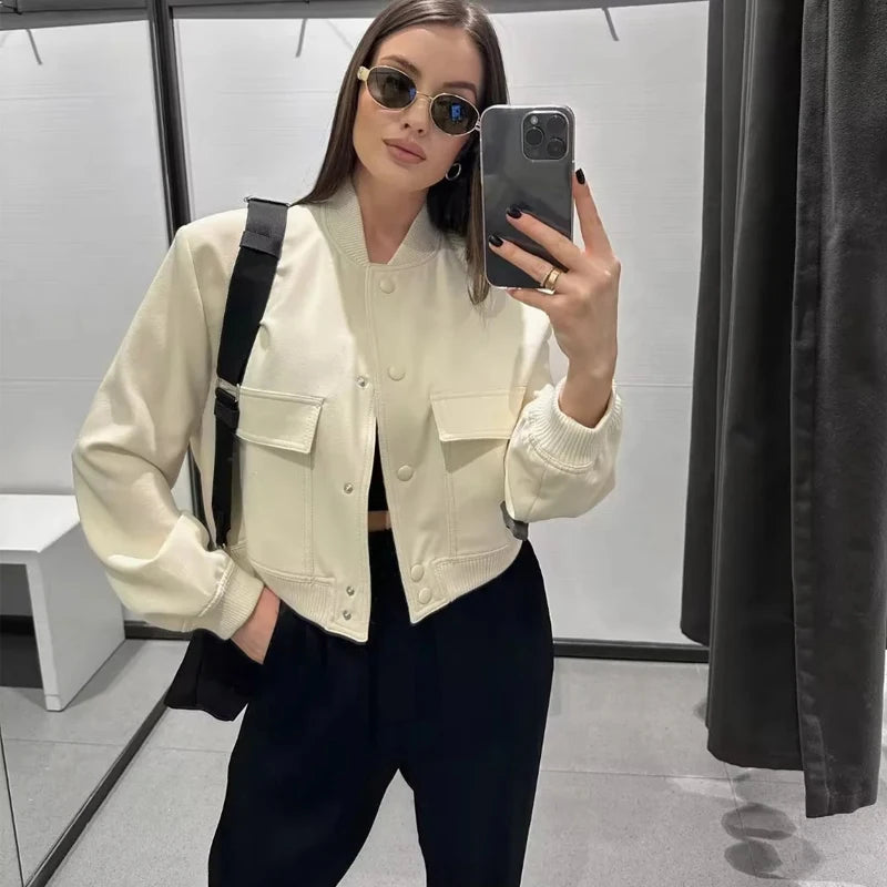 Chloé Noir - Luxe Bomber Jacket