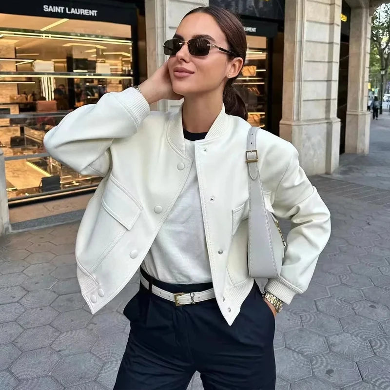 Chloé Noir - Luxe Bomber Jacket