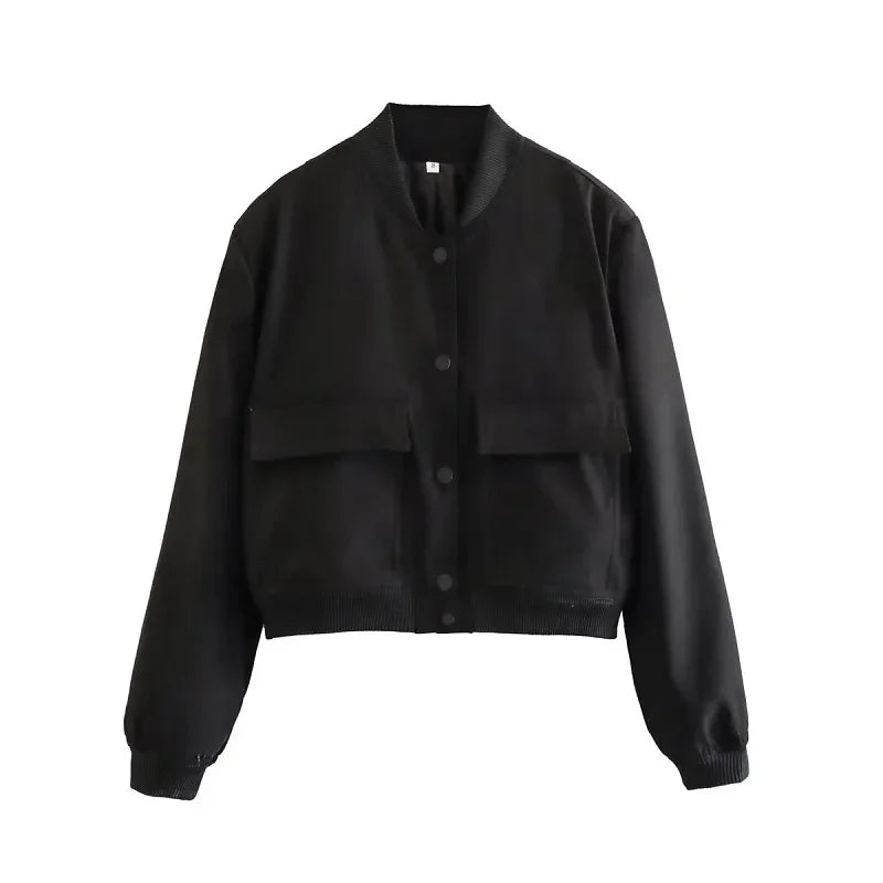 Chloé Noir - Luxe Bomber Jacket