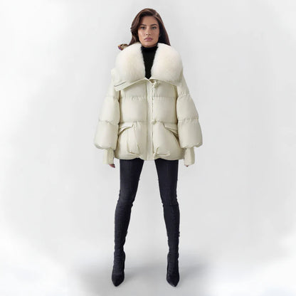 Isabelle Arctic - Luxe Winterjas met Bontkraag