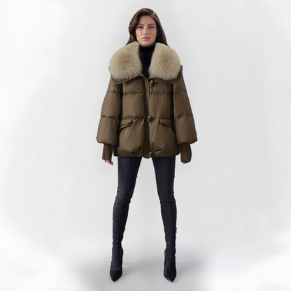 Isabelle Arctic - Luxe Winterjas met Bontkraag